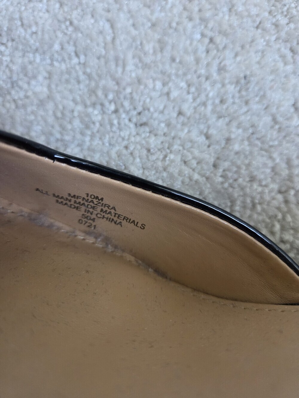 Marc Fisher Black Patent Square-Toe Slingback Heels Size 10 - Picture 7 of 7